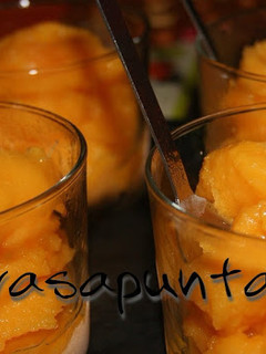 Una foto de Sorbete de mandarina