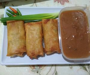 Ini Caranya Lumpia sayur  saos tauco Paling Enak