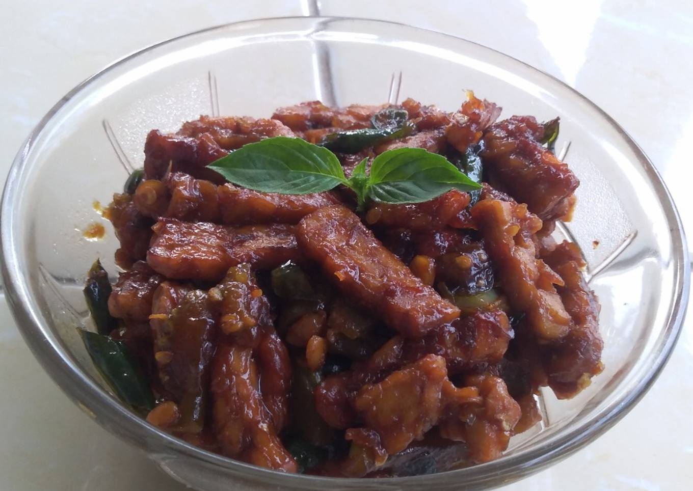 Oseng Tempe Cabe dan Tomat Hijau