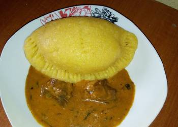 Easiest Way to Prepare Perfect Eba pie and Ogbonor soup
