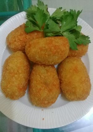 Foto resep Kroket kentang isi sayuran, lapis putih telur