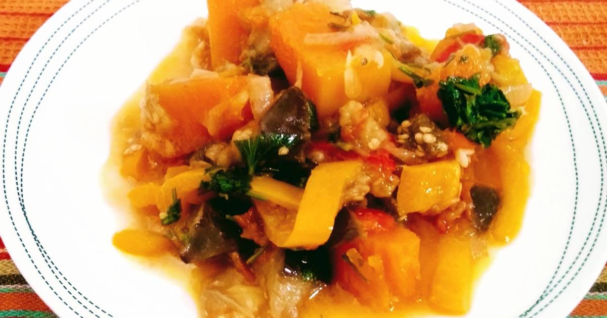 Овощное рагу с тыквой и картошкой. Овощное рагу с тыквой и картошкой