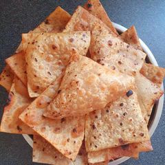 A picture of Roti nachos (leftover recipe).