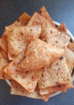 A picture of Roti nachos (leftover recipe).