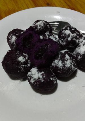 Foto resep Bola bola salju ubi ungu