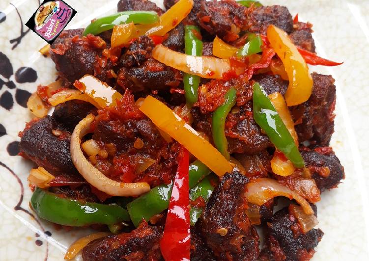Recipe of Quick Asun (spicy roasted goat meat)