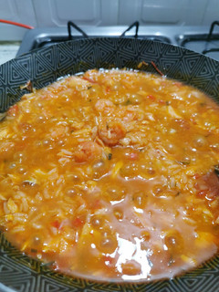 Una foto de Arroz caldoso de camarones