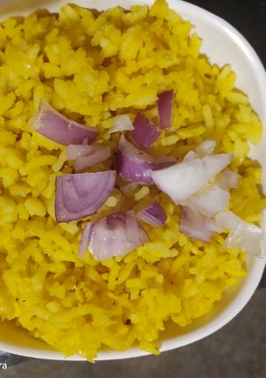 A picture of Masoor Dal khichdi (quick fix).