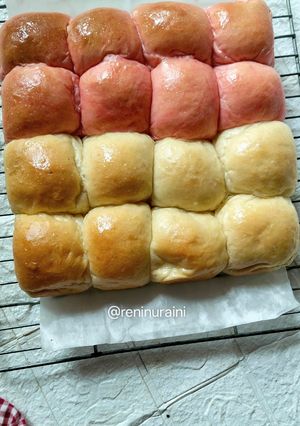 Foto resep Roti Sobek Merah Putih (Metode Autolisis)