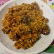 Arroz, conejo y caracoles