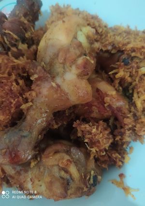 Foto resep Ayam goreng serundeng simple
