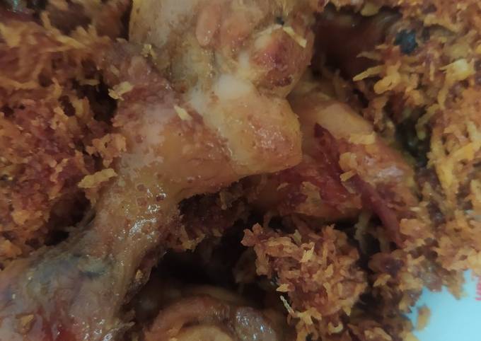 Resep Ayam goreng serundeng simple, Bisa Manjain Lidah