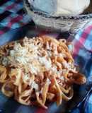Tallarines de semolin c/salsa rosa 🌹🍝