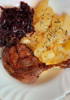 Kacsa sült petrezselymes burgonyával recept fotója