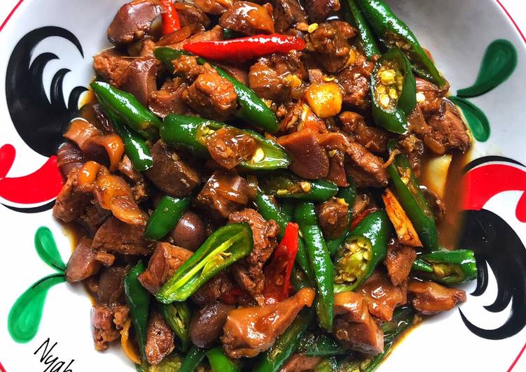 Bagaimana meracik Rempela Ati Lombok Ijo, Enak Banget