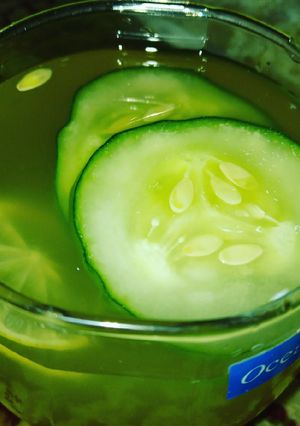 A picture of Hubbies lemonade (own created recipy.