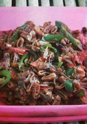 Foto resep Cumi kering sambal ijo