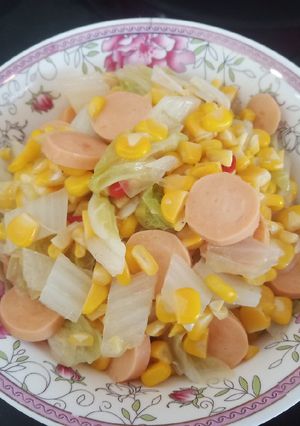 Foto resep Tumis Jagung Sawi Sosis