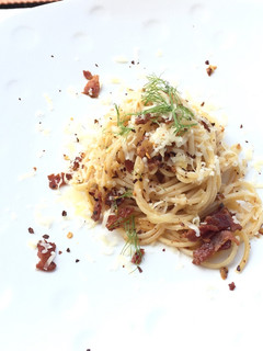 A picture of Bacon Spaghetti Aglio Olio.