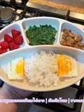 ข้าวหมูทอดกระเทียมไข่ดาว สำหรับเด็ก blw