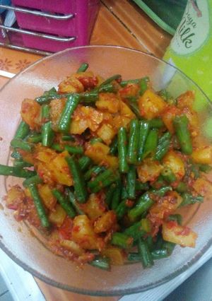 Foto resep Oseng kentang kacang panjang balado