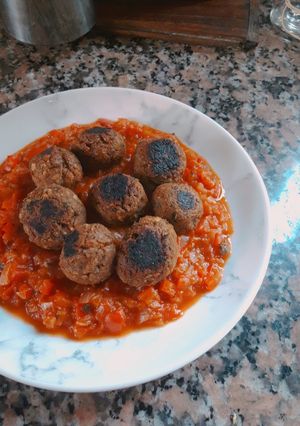 Una foto de Albóndigas de lentejas y soja