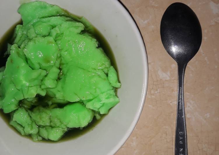 Bubur sumsum ijo lembut dan nikmat