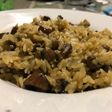 Arroz con hongos portobello