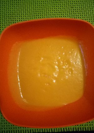 A picture of Pumpkin soup#theme challenge.