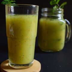 Aam ka panna (raw mango drink) A picture of Aam ka panna (raw mango drink).
