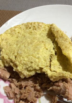 Una foto de Pan tipo Waffle, de avena y huevo; en microondas