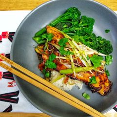 Baked Seabass With Honey, Chilli & Soy A picture of Baked Seabass With Honey, Chilli & Soy.