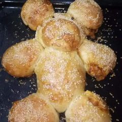 A picture of Sad teddy bun.