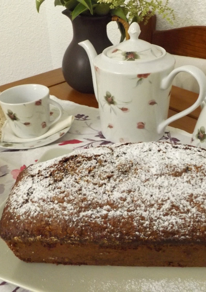 Una foto de Pan de plátanos y chocolate con nueces