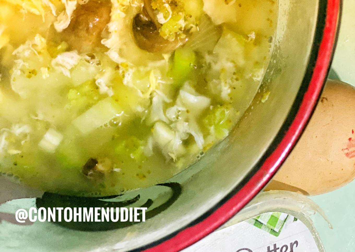 No food waste egg drop soup