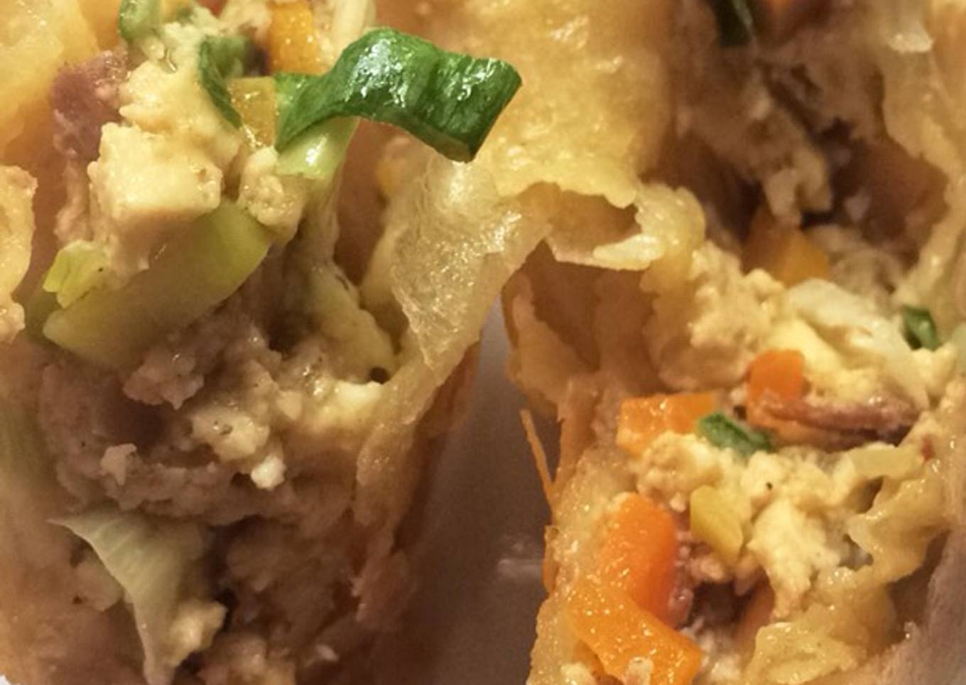 Martabak telur isi tahu daging