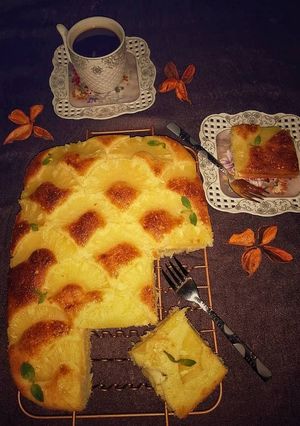 صورة لوصفة كيكة الاناناس