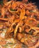 Fajitas de cerdo adobado a la Sonorense