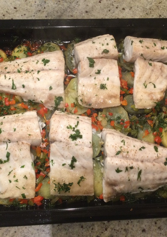 Una foto de Lubina salvaje al horno