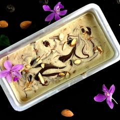 A picture of Homemade Mocha Almond Fudge Ice Cream.