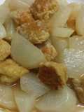 Lobak putih & tahu pong isi daging ayam