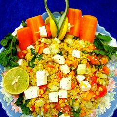 A picture of Warm lentil sesame salad.