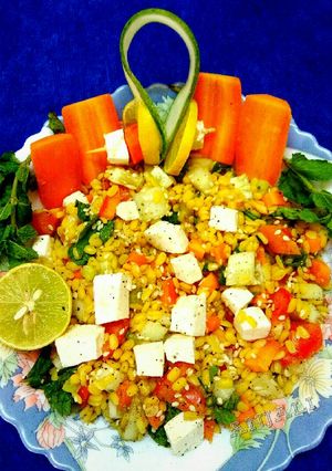 A picture of Warm lentil sesame salad.