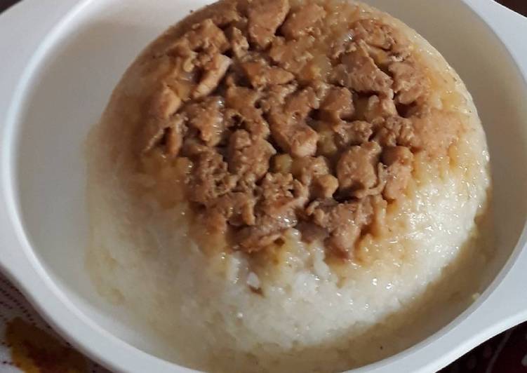 Resep Nasi Tim rice cooker simpel Anti Gagal