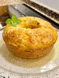 Pastel salado con calabaza y jamón. (Salty cake with pumpkin and han)