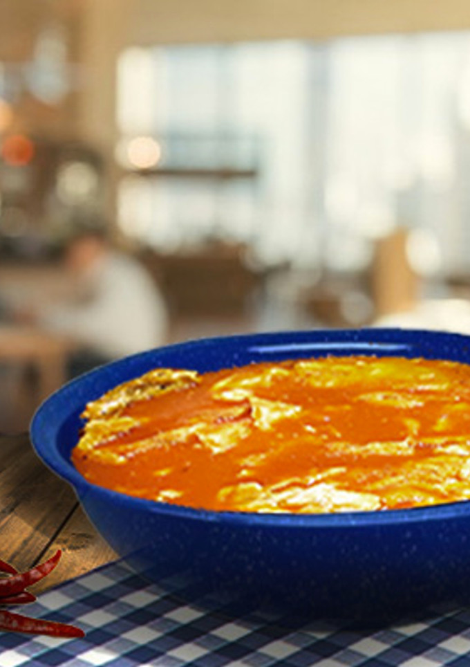 Una foto de Huevos en Salsa Roja / Huevos al Albañil