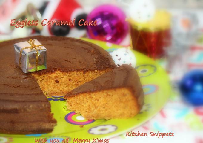 Recipe of Speedy Eggless Caramel cake