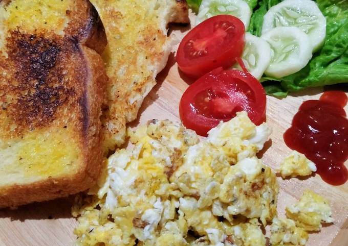 Breakfast simple, Garlic bread