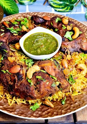 A picture of Restaurant Style Arabian Chicken Mandi Without Oven.