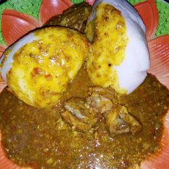 A picture of Miyar Busasshen Kubewa (Dry Okro Soup).